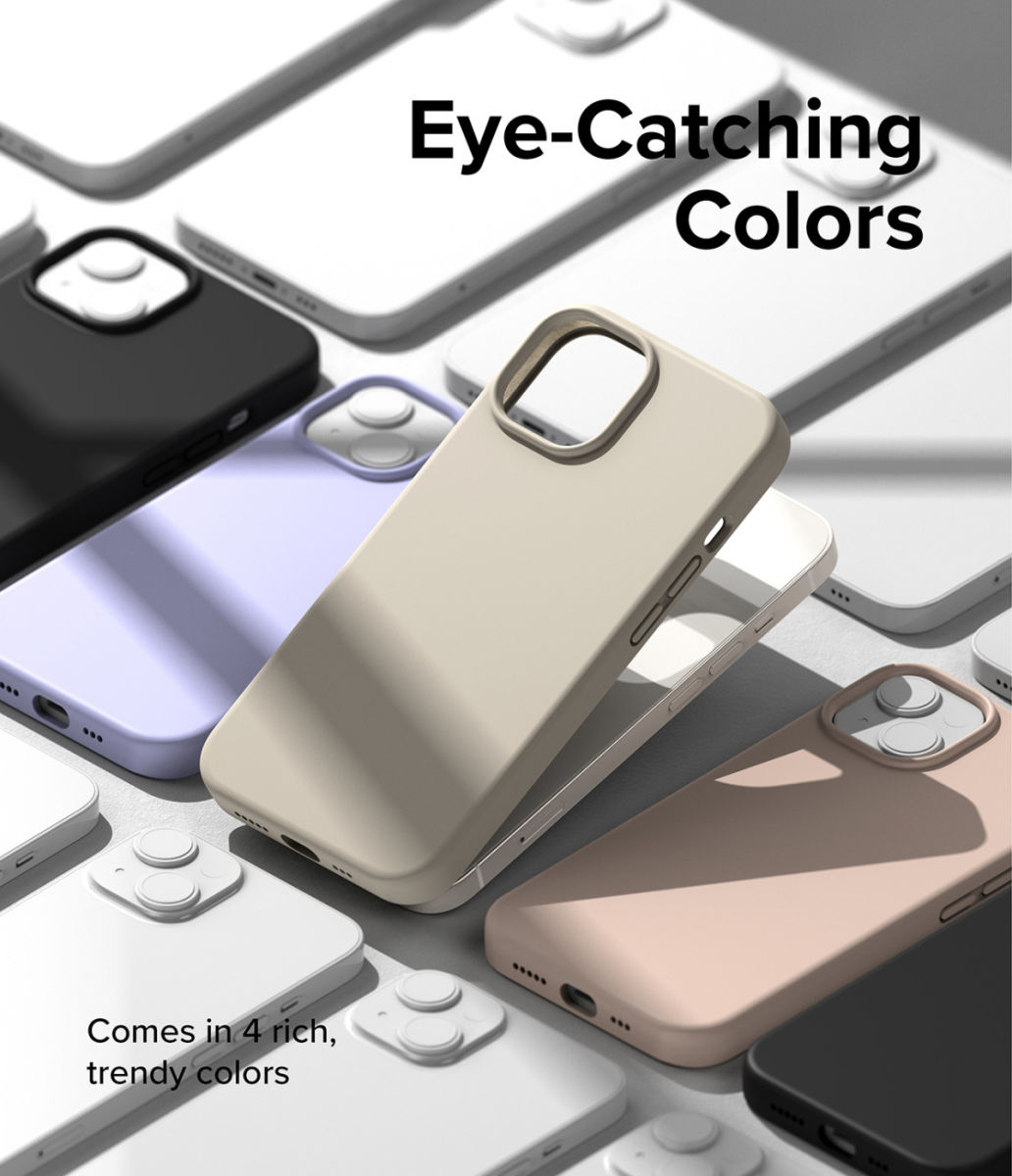Ringke Silicone Apple iPhone 14 Hoesje Back Cover Beige afbeelding 9