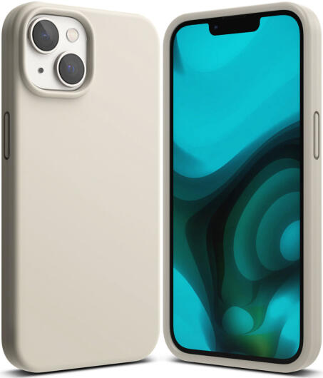 Ringke Silicone Apple iPhone 14 Hoesje Back Cover Beige afbeelding 1