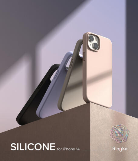 Ringke Silicone Apple iPhone 14 Hoesje Back Cover Beige afbeelding 11