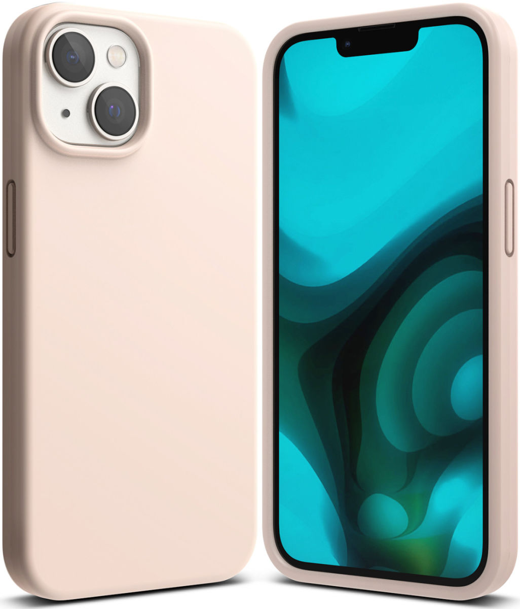Ringke Silicone Apple iPhone 14 Hoesje Back Cover Roze afbeelding 1