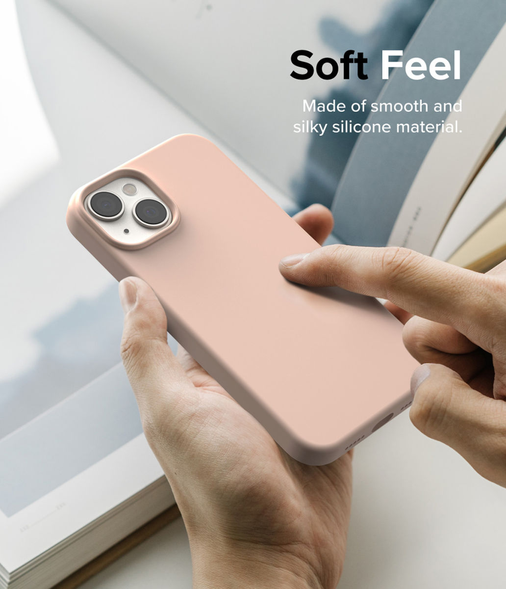 Ringke Silicone Apple iPhone 14 Hoesje Back Cover Roze afbeelding 6