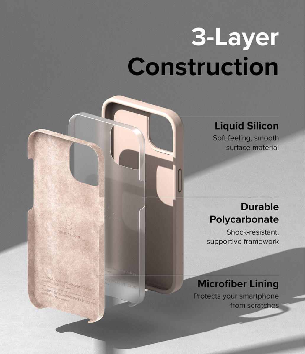 Ringke Silicone Apple iPhone 14 Hoesje Back Cover Roze afbeelding 7