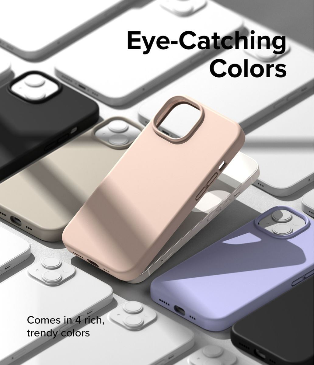 Ringke Silicone Apple iPhone 14 Hoesje Back Cover Roze afbeelding 9