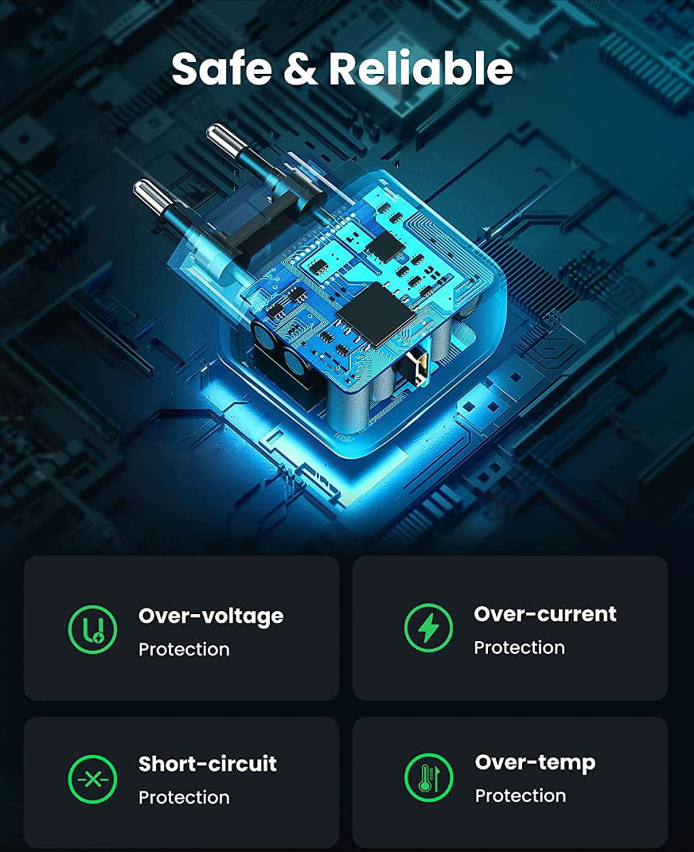UGREEN Snellader 25W PD + USB-C naar USB-C Kabel 3A 2M Zwart afbeelding 11