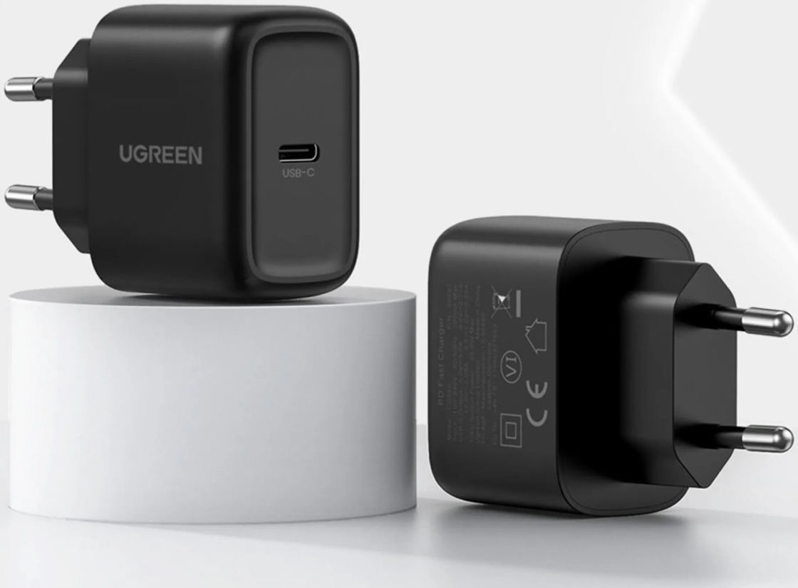 UGREEN Snellader 25W PD + USB-C naar USB-C Kabel 3A 2M Zwart afbeelding 2