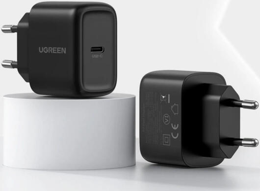 UGREEN Snellader 25W PD + USB-C naar USB-C Kabel 3A 2M Zwart afbeelding 2