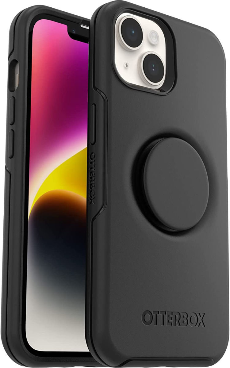 OtterBox Otter + Pop Symmetry Apple iPhone 14 Hoesje Zwart afbeelding 1