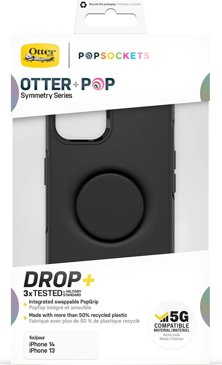 OtterBox Otter + Pop Symmetry Apple iPhone 14 Hoesje Zwart afbeelding 5