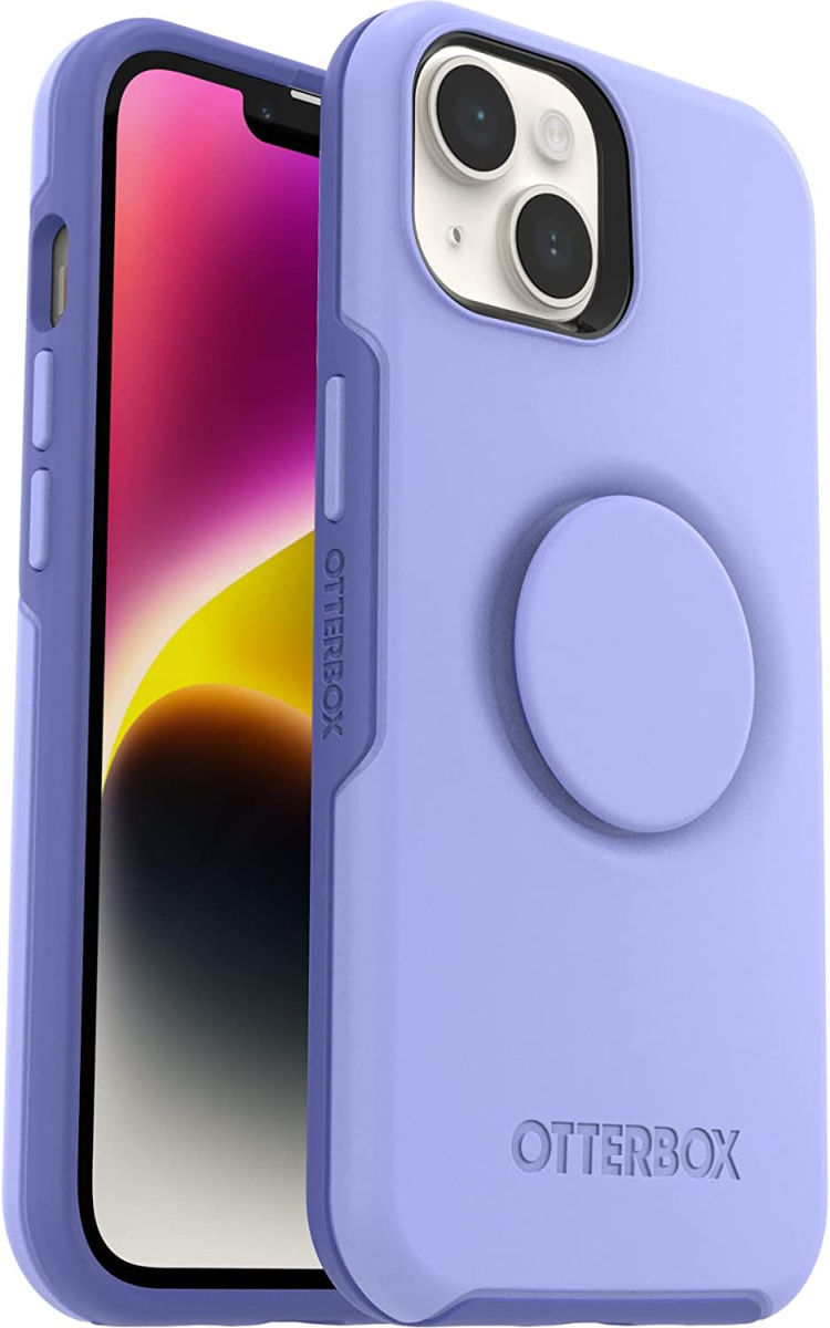 OtterBox Otter + Pop Symmetry Apple iPhone 14 Hoesje Paars afbeelding 1
