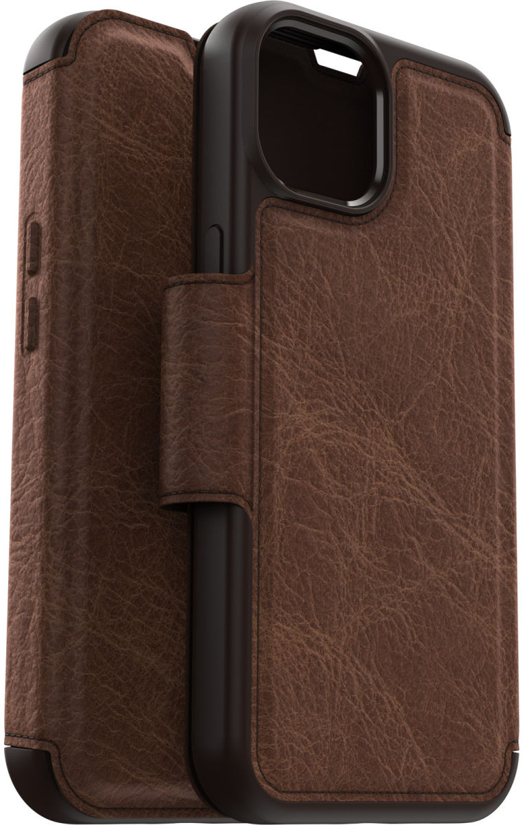 OtterBox Strada Apple iPhone 14 Hoesje Echt Leer Book Case Bruin afbeelding 2