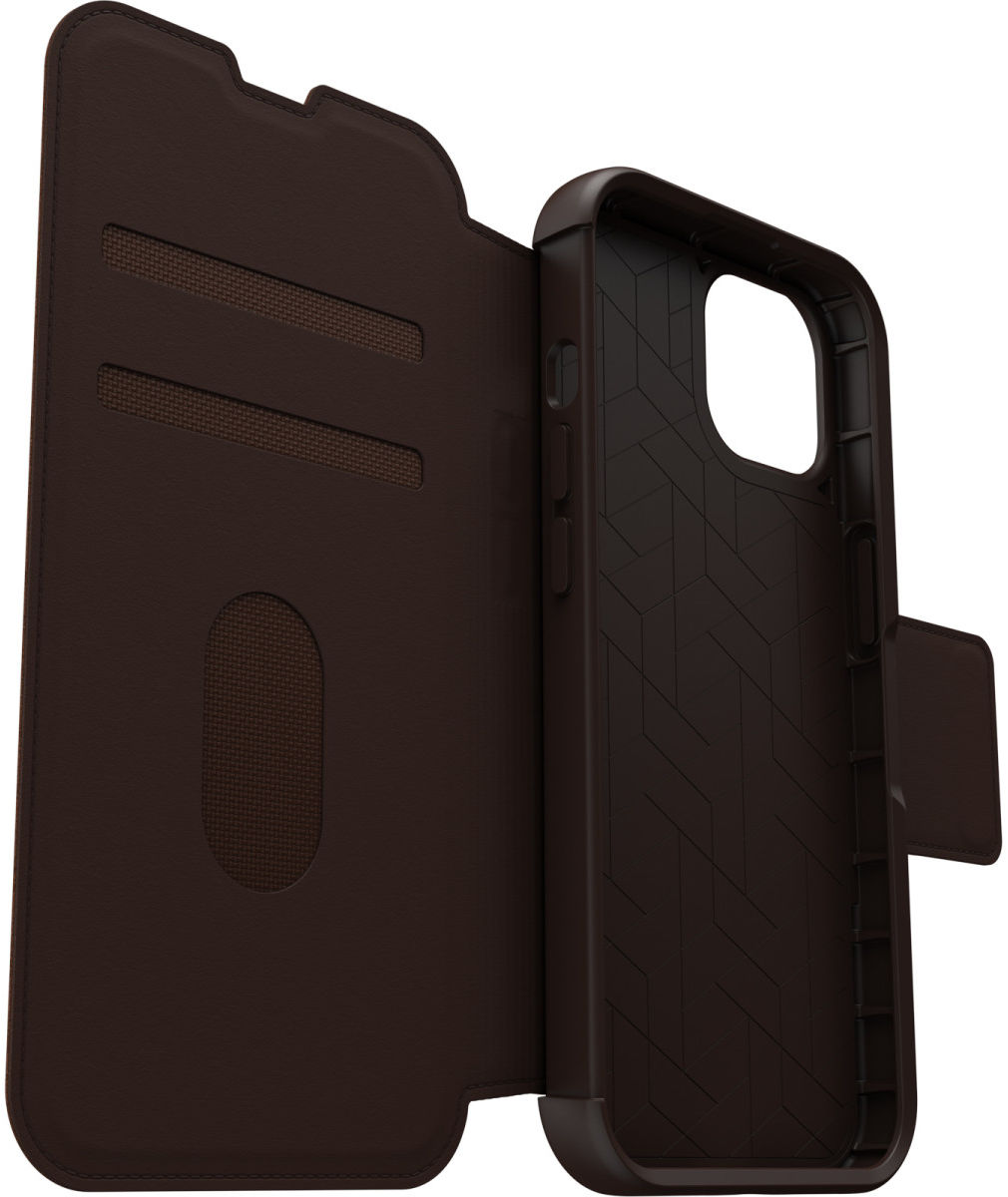OtterBox Strada Apple iPhone 14 Hoesje Echt Leer Book Case Bruin afbeelding 5