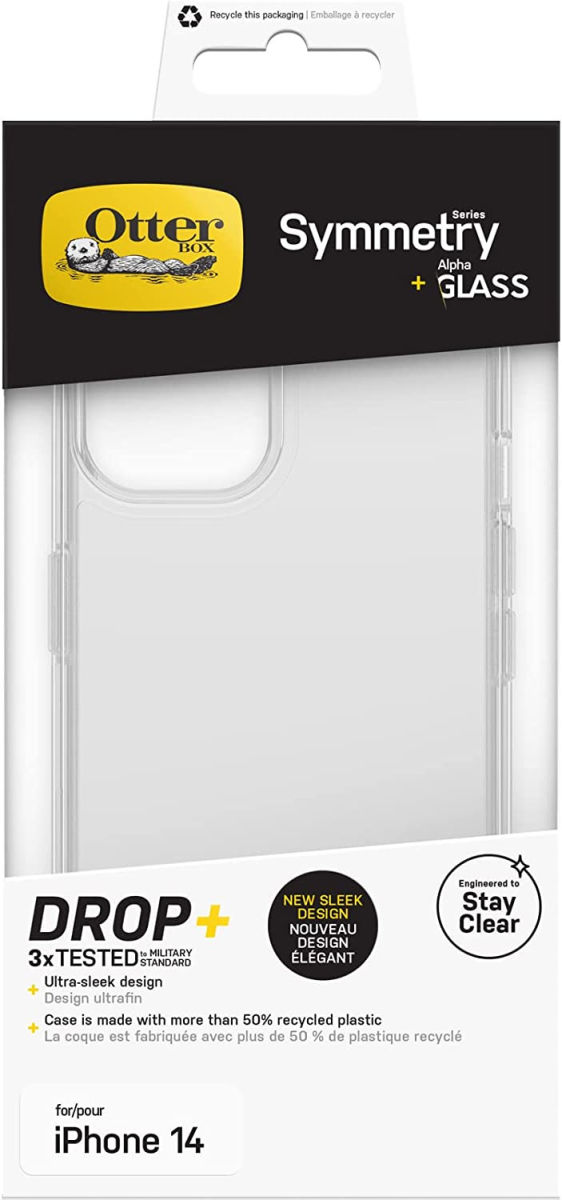 OtterBox Symmetry Apple iPhone 14 Hoesje Transparant + Alpha Glass afbeelding 6