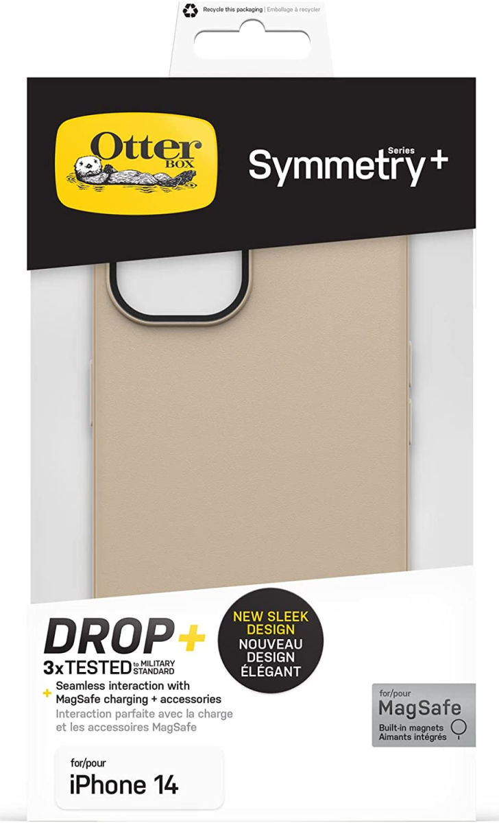 OtterBox Symmetry+ Apple iPhone 14 Hoesje MagSafe Beige afbeelding 5