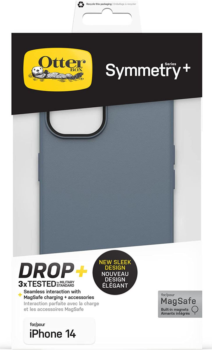 OtterBox Symmetry+ Apple iPhone 14 Hoesje MagSafe Blauw afbeelding 5
