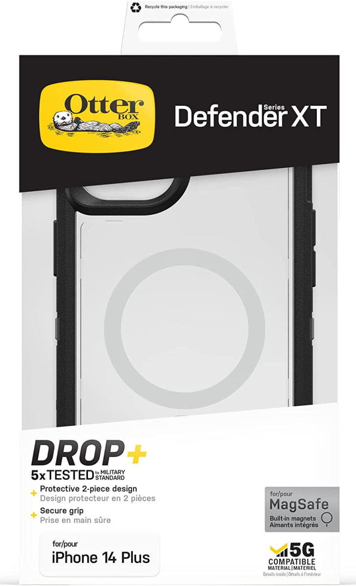 OtterBox Defender XT iPhone 14 Plus Hoesje MagSafe Transparant Zwart afbeelding 5