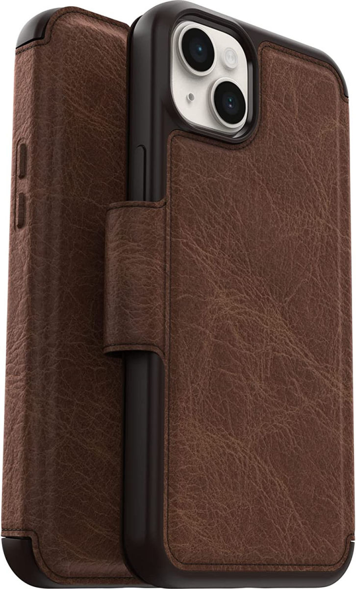 OtterBox Strada Apple iPhone 14 Plus Hoesje Echt Leer Book Case Bruin afbeelding 1