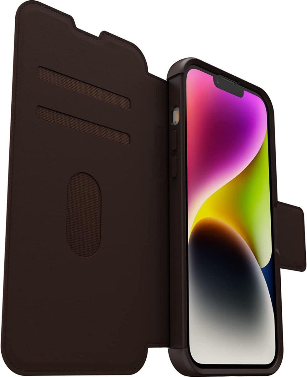 OtterBox Strada Apple iPhone 14 Plus Hoesje Echt Leer Book Case Bruin afbeelding 2