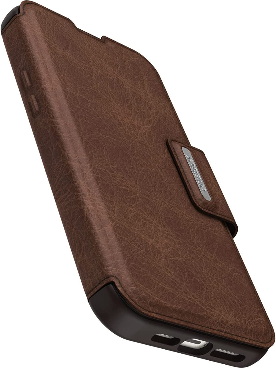OtterBox Strada Apple iPhone 14 Plus Hoesje Echt Leer Book Case Bruin afbeelding 3