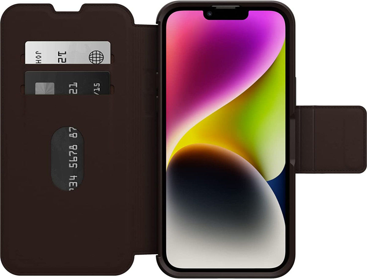 OtterBox Strada Apple iPhone 14 Plus Hoesje Echt Leer Book Case Bruin afbeelding 5