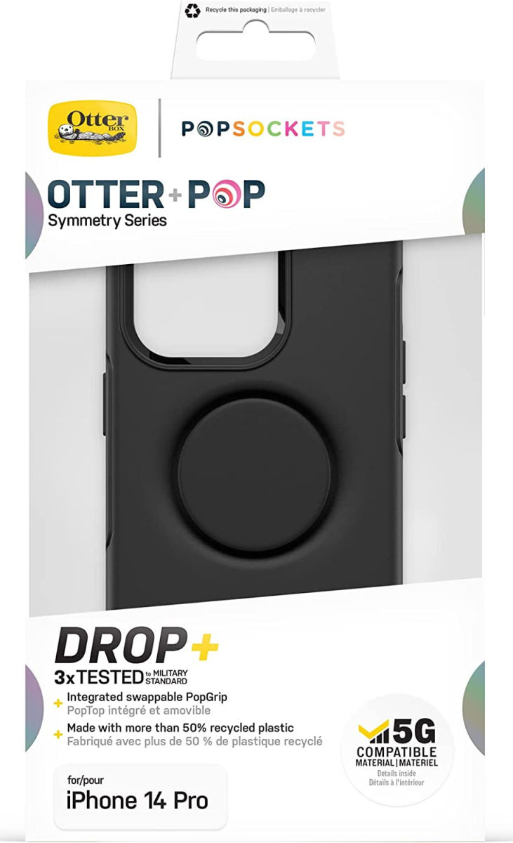 OtterBox Otter + Pop Symmetry Apple iPhone 14 Pro Hoesje Zwart afbeelding 9