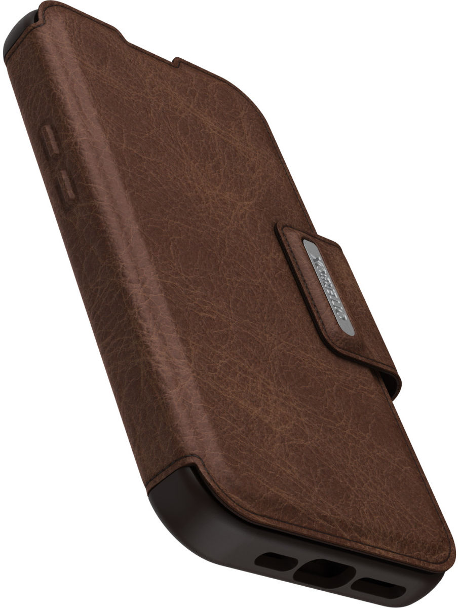 OtterBox Strada Apple iPhone 14 Pro Hoesje Echt Leer Book Case Bruin afbeelding 4