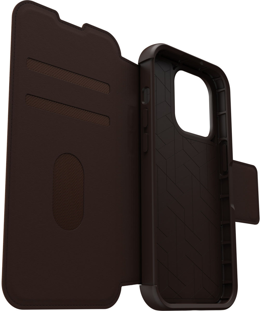 OtterBox Strada Apple iPhone 14 Pro Hoesje Echt Leer Book Case Bruin afbeelding 5