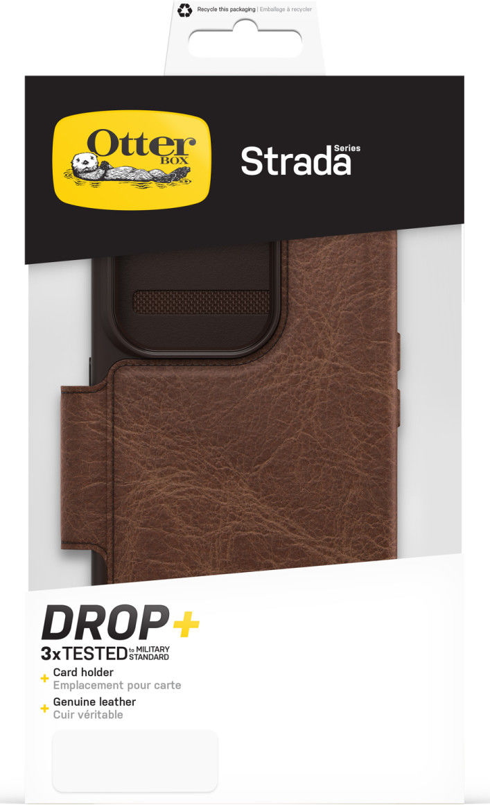 OtterBox Strada Apple iPhone 14 Pro Hoesje Echt Leer Book Case Bruin afbeelding 7
