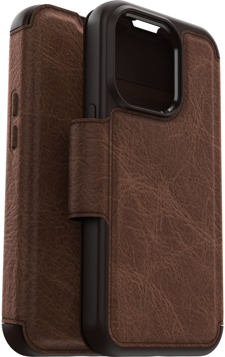 OtterBox Strada Apple iPhone 14 Pro Hoesje Echt Leer Book Case Bruin afbeelding 3