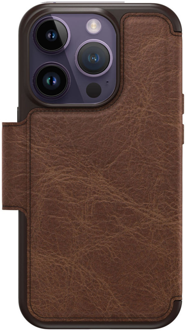OtterBox Strada Apple iPhone 14 Pro Hoesje Echt Leer Book Case Bruin afbeelding 1