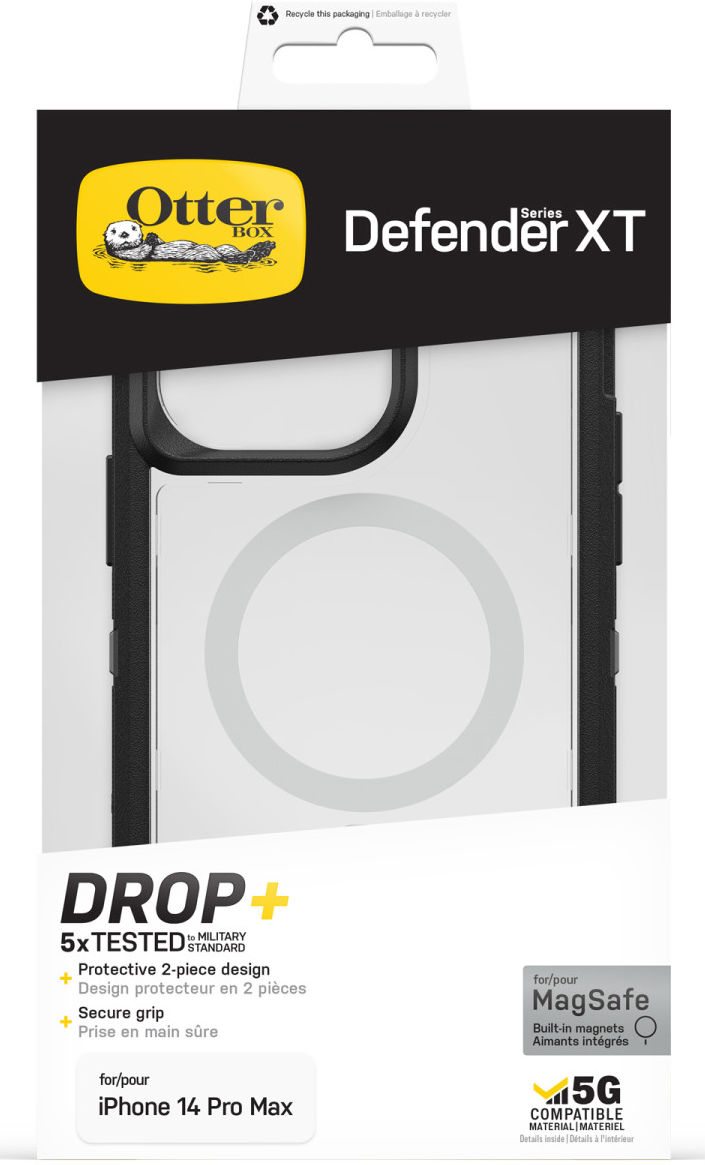 OtterBox Defender XT iPhone 14 Pro Max Hoesje MagSafe Zwart Clear afbeelding 10