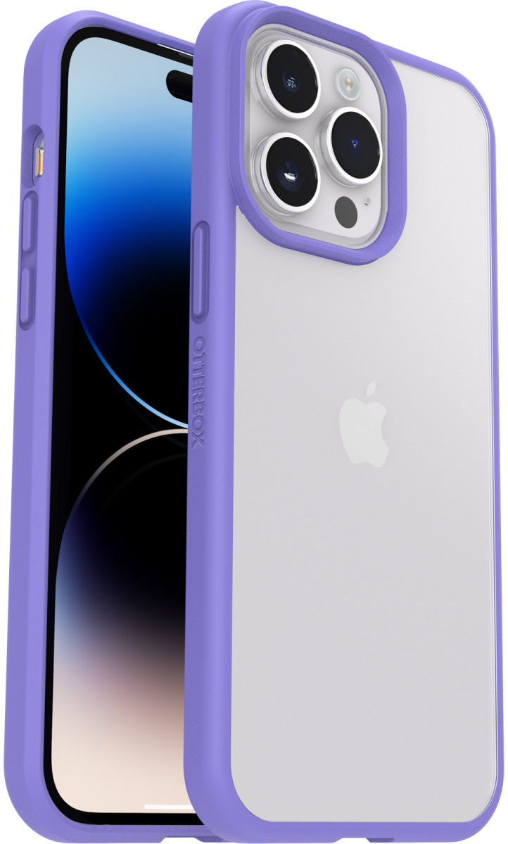 OtterBox React iPhone 14 Pro Max Hoesje Back Cover Transparant Paars afbeelding 1