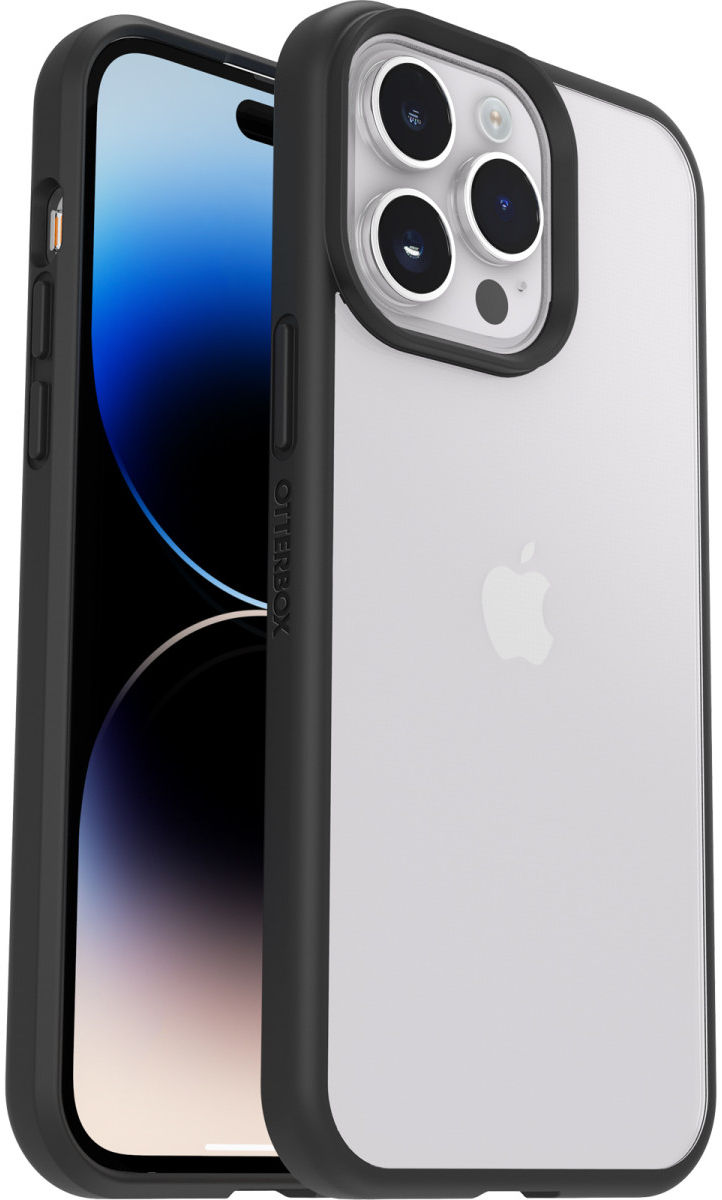 OtterBox React iPhone 14 Pro Max Hoesje Back Cover Transparant Zwart afbeelding 1