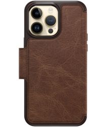 OtterBox Strada iPhone 14 Pro Max Hoesje Echt Leer Book Case Bruin