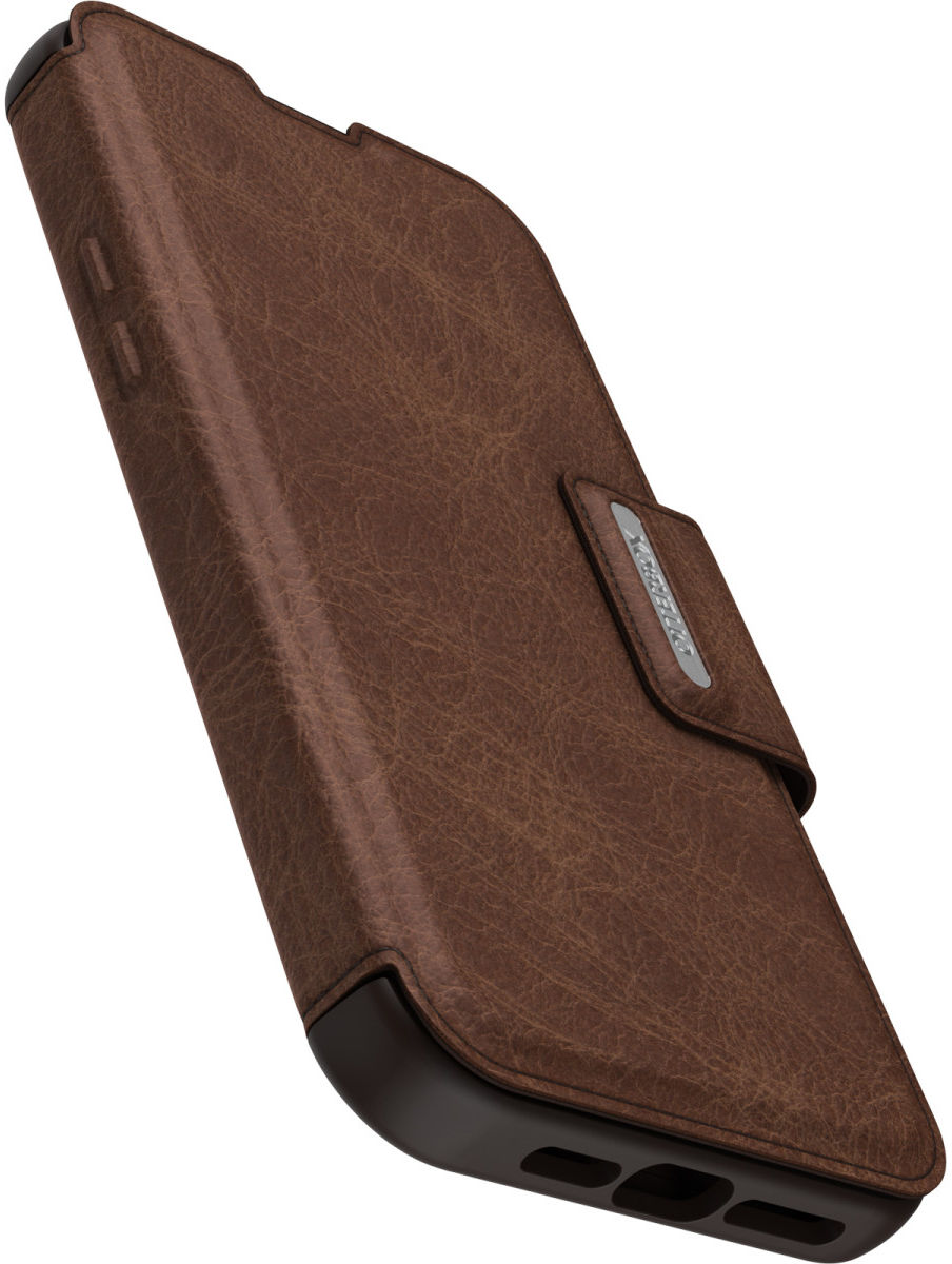 OtterBox Strada iPhone 14 Pro Max Hoesje Echt Leer Book Case Bruin afbeelding 6