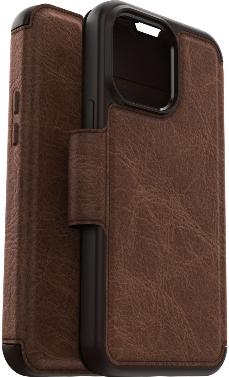 OtterBox Strada iPhone 14 Pro Max Hoesje Echt Leer Book Case Bruin afbeelding 9
