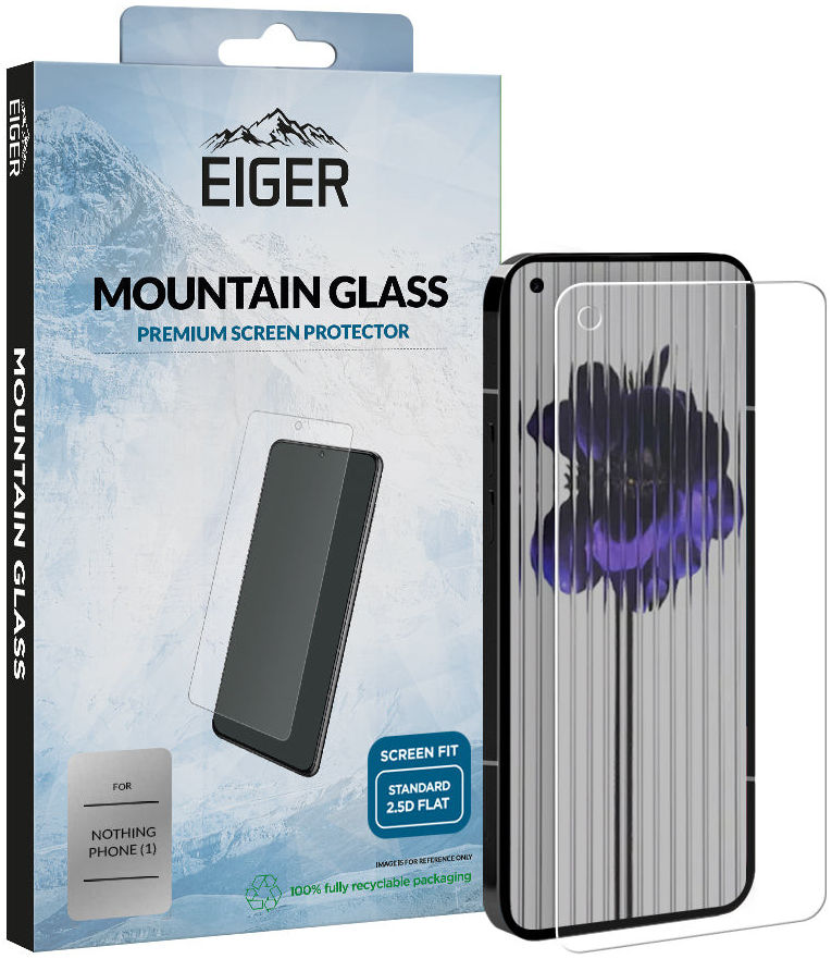 Eiger Nothing Phone (1) Tempered Glass Case Friendly Plat afbeelding 1