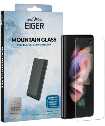 Eiger Samsung Galaxy Z Fold 4 Tempered Glass Case Friendly Voorkant Screen Protectors