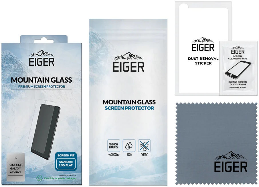 Eiger Samsung Galaxy Z Fold 4 Tempered Glass Case Friendly Voorkant afbeelding 4