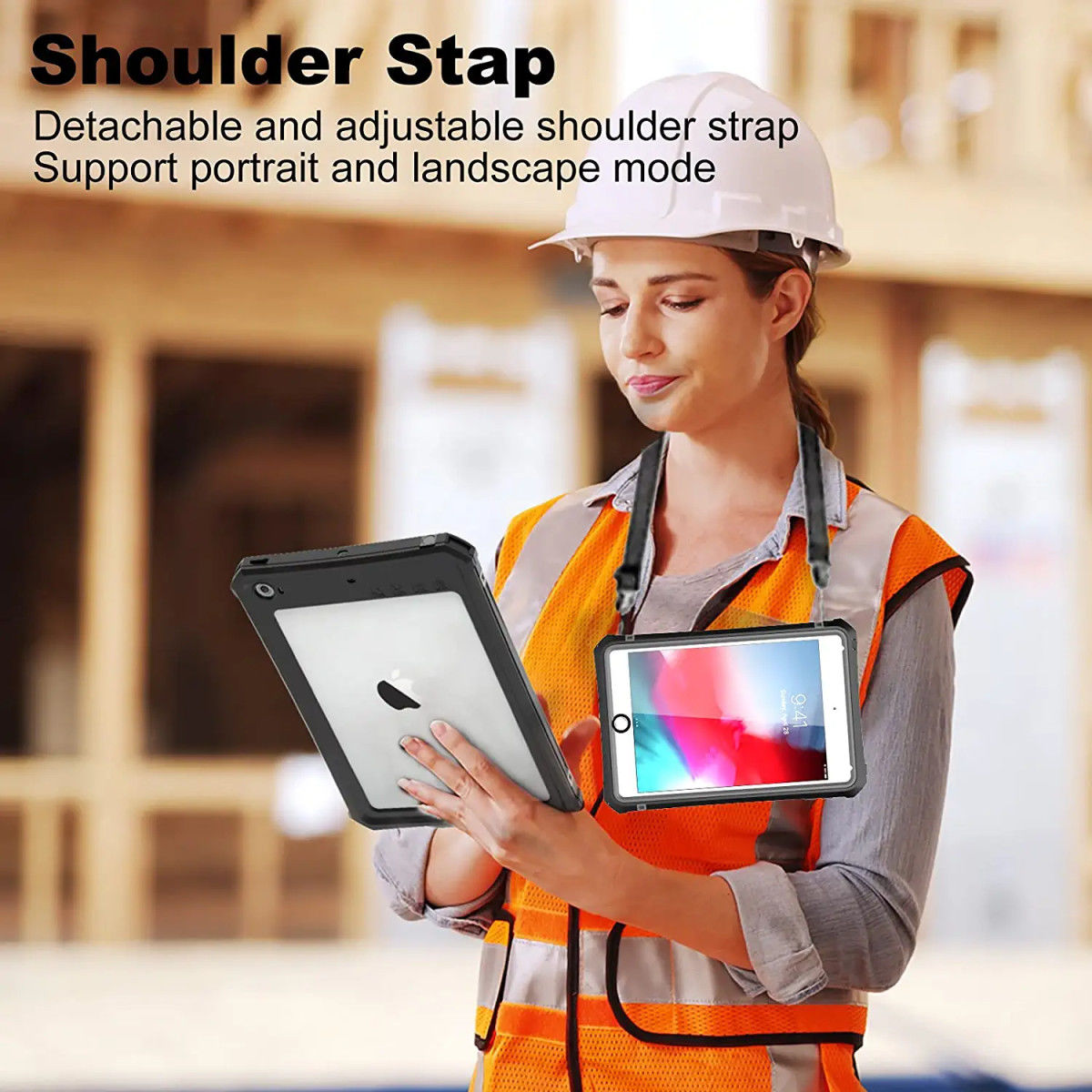 Apple iPad Mini 5 Hoes Waterdicht Full Protect Cover IP68 Zwart afbeelding 5
