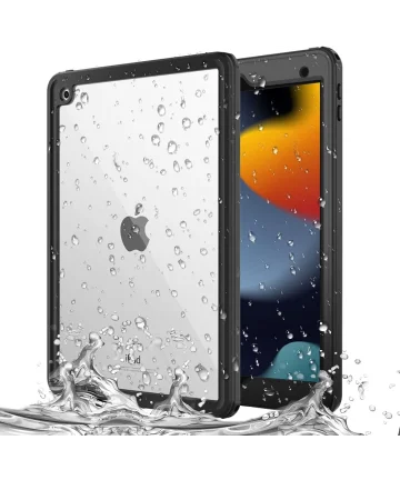 Apple iPad 10.2 (2019/2020/2021) Hoes Waterdicht Full Protect Zwart Hoesjes