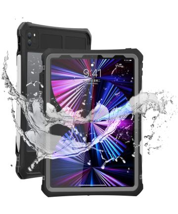 iPad Pro 11 (2020/2021) Hoes Waterdicht Full Protect Cover IP68 Zwart Hoesjes