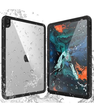 Apple iPad Pro 12.9 2018 Hoes Waterdicht Full Protect Cover IP68 Zwart Hoesjes