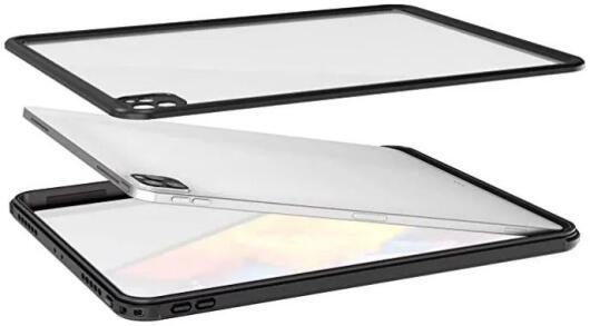 Apple iPad Pro 12.9 2020 Hoes Waterdicht Full Protect Cover IP68 Zwart afbeelding 6