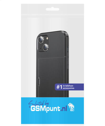 Apple iPhone 14 Hoesje met Kaart Houder Back Cover Zwart afbeelding 19