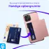 Apple iPhone 14 Hoesje met Kaart Houder Back Cover Roze Goud afbeelding 5
