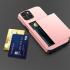 Apple iPhone 14 Hoesje met Kaart Houder Back Cover Roze Goud afbeelding 14
