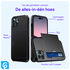 Apple iPhone 14 Pro Hoesje met Kaart Houder Back Cover Zwart afbeelding 4