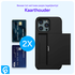 Apple iPhone 14 Pro Hoesje met Kaart Houder Back Cover Zwart afbeelding 8