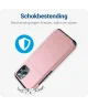 Apple iPhone 14 Pro Hoesje met Kaart Houder Back Cover Roze Goud