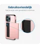 Apple iPhone 14 Pro Hoesje met Kaart Houder Back Cover Roze Goud